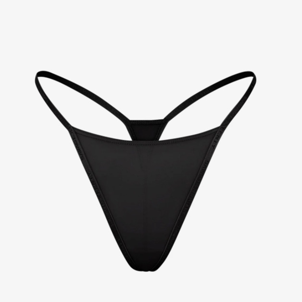 NWT Savage X Fenty Strappy Hour G Sting and Shadow Fit G String Black Caviar F69 - Picture 4 of 8